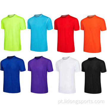 T-shirt de secagem rápida da forma em branco de Lidong